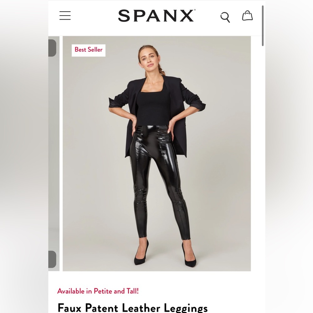 Spanx patent leather leggings